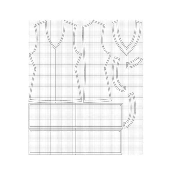 μπλουζοφόρεμα με βολάν, top dress pattern