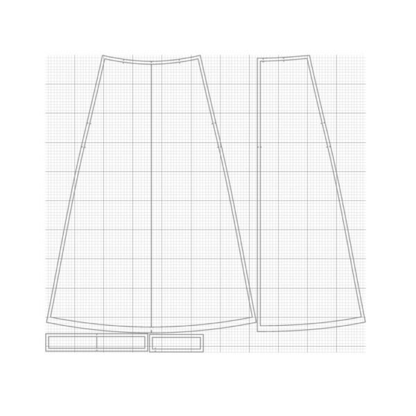 Πατρόν φούστας σε γραμμή Α,sewing pattern, A line skirt pattern
