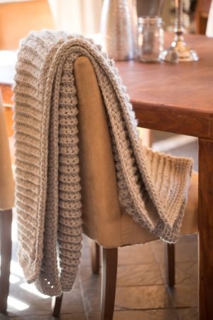 Mile a Minute Chunky Blanket 1 / πλεκτή κουβέρτα