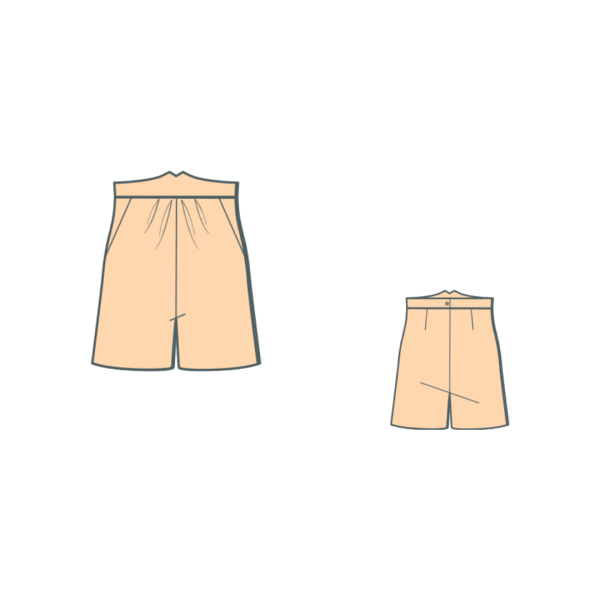 Πατρόν για ψηλόμεσο σορτς / High waist shorts pattern