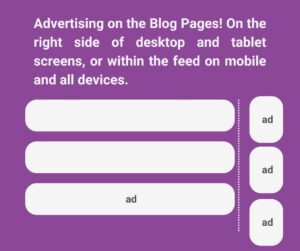 Advertising on blog pages