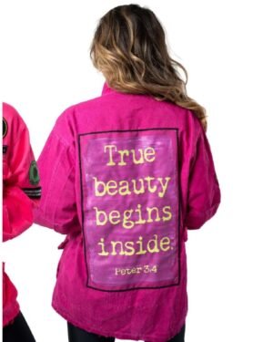AYIOS Rubini Jacket – Χειροποίητο φούξια statement unisex τζάκετ