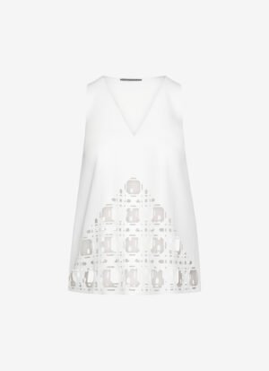 A-Line Tank Top in White