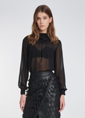 Blouse In Black Chiffon