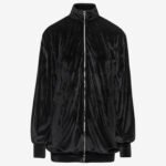 Bomber Jacket in Black Velour