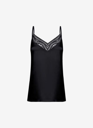 Camisole with Mesh Panels in Black