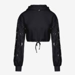 Cropped Hoodie in Black