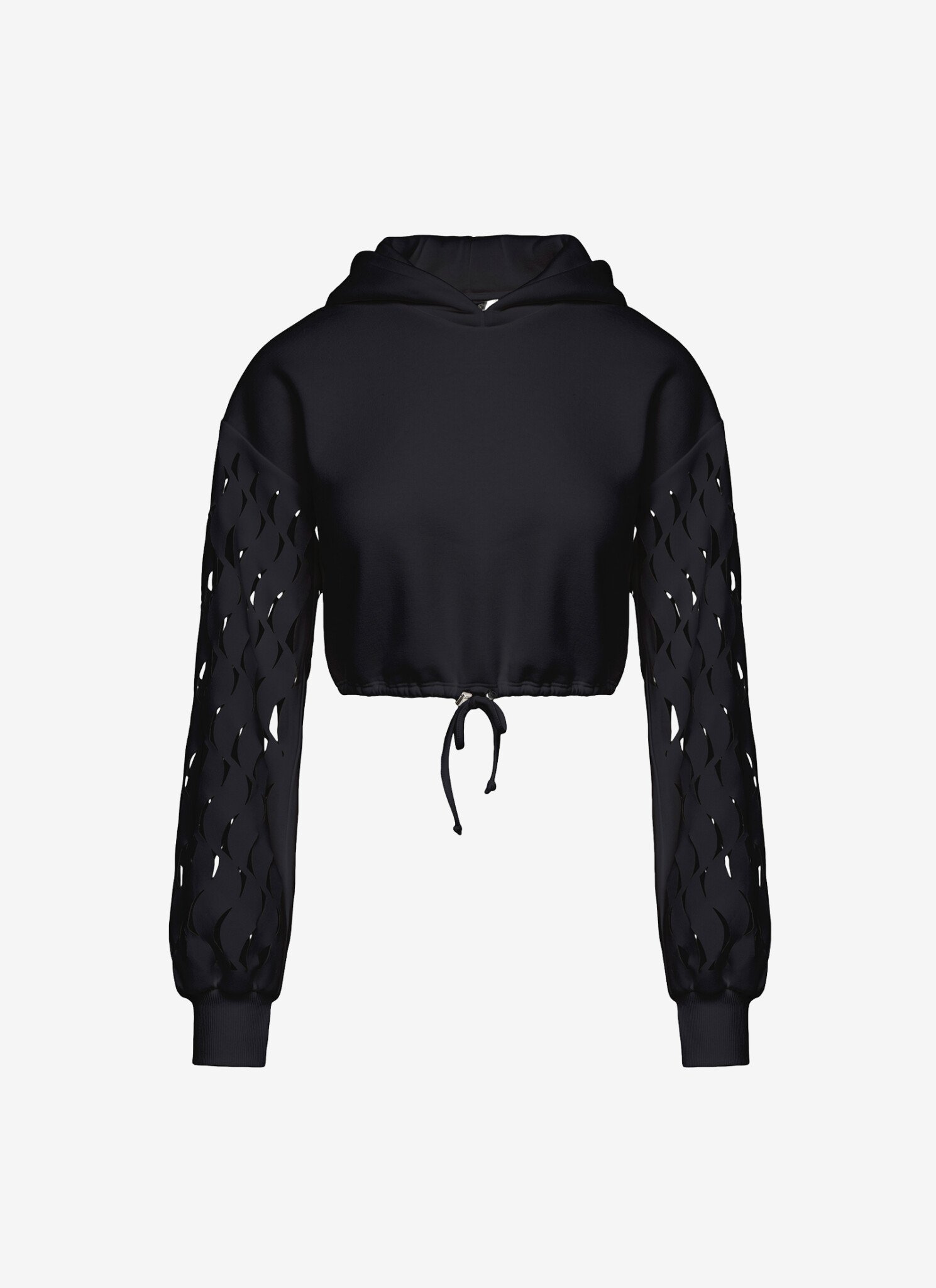 Cropped Hoodie in Black