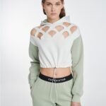 Cropped Hoodie in Mint