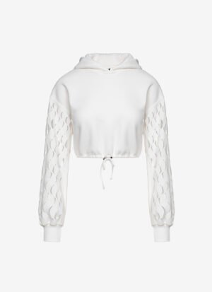 Cropped Hoodie in White