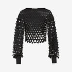 Cropped Long-Sleeved Top in Black