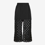 Cropped Pleated Pants in Black