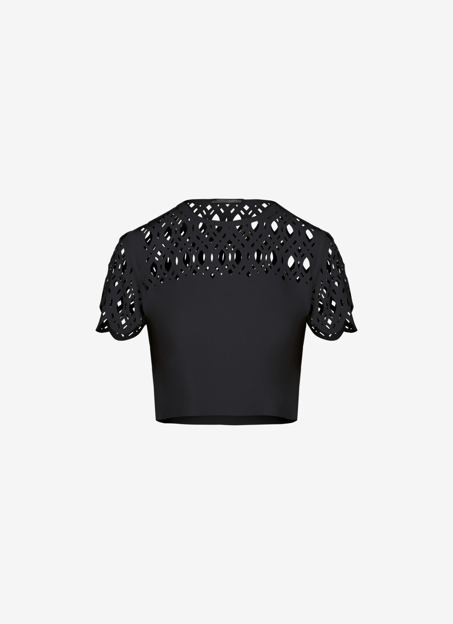 Cropped T-shirt in Black