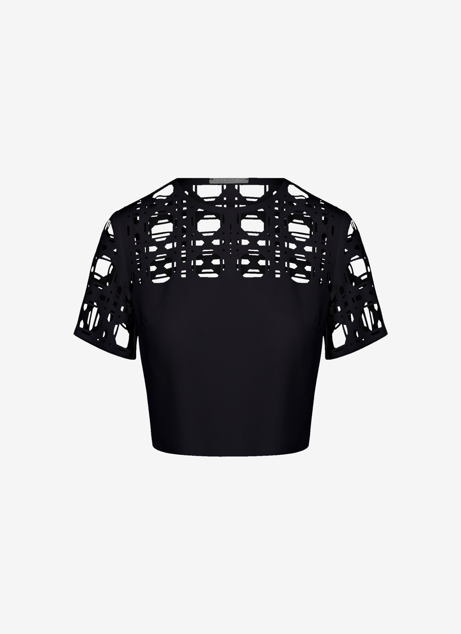 Cropped T-shirt in Black