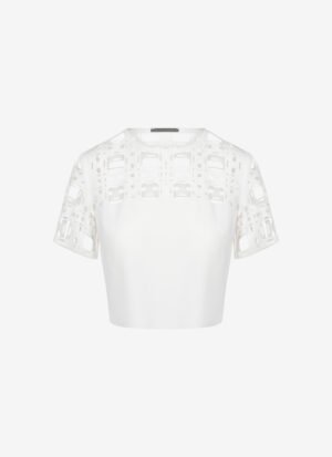 Cropped T-shirt in White