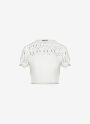 Cropped T-shirt in White