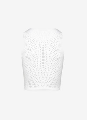 Cropped Tank Top in White