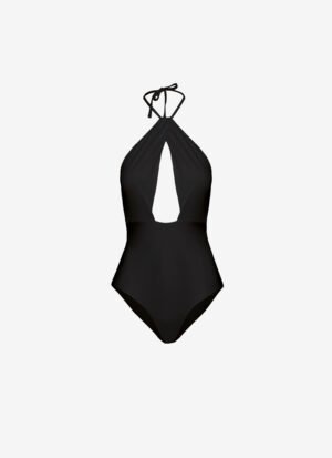 Halter Neck Bodysuit in Black