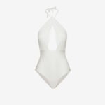 Halter Neck Bodysuit in White