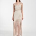 Maxi Wrap Skirt in Beige