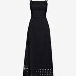 Midi A-Line Dress in Black