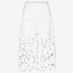 Midi A-Line Skirt in White