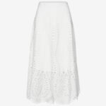Midi Cloche Skirt in White