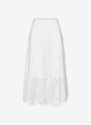 Midi Cloche Skirt in White