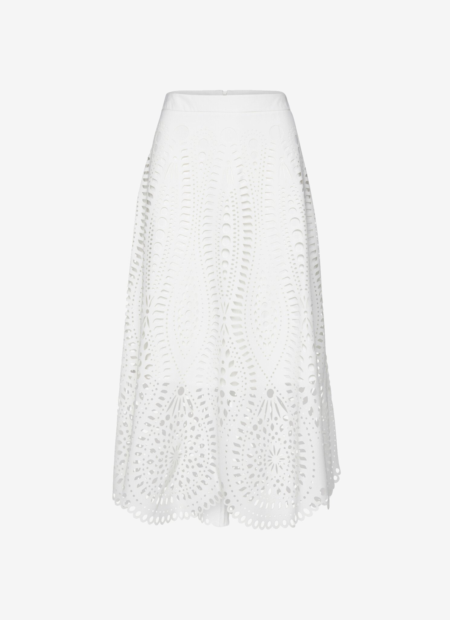 Midi Cloche Skirt in White