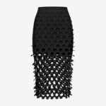 Midi Pencil Skirt in Black