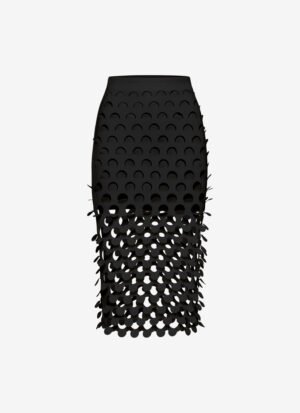 Midi Pencil Skirt in Black
