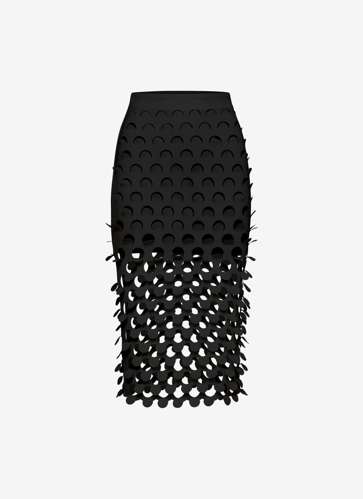 Midi Pencil Skirt in Black