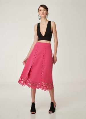Midi Skirt In Fuchsia