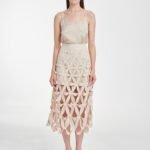 Midi Skirt in Beige