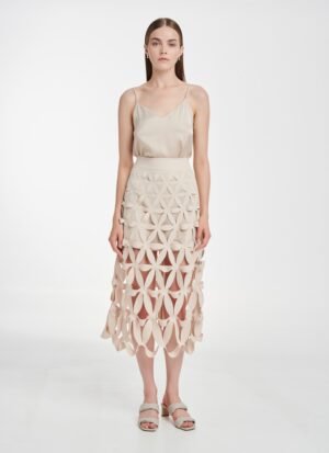 Midi Skirt in Beige