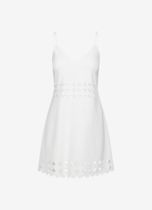 Mini A-Line Dress in White