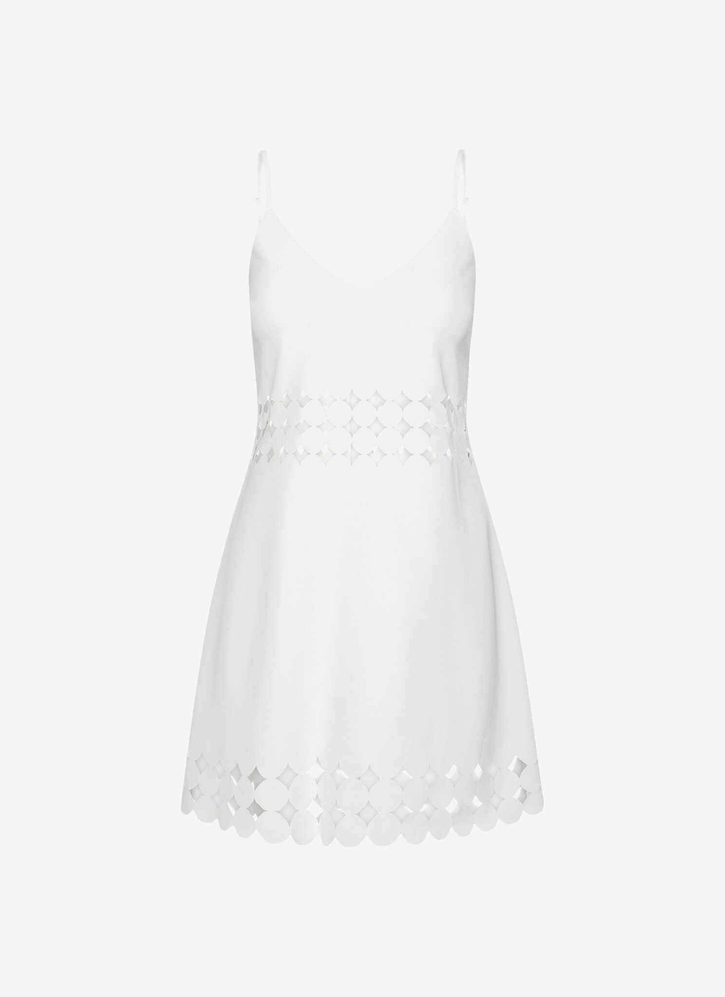 Mini A-Line Dress in White