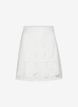 Mini A-Line Skirt in White