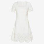 Mini Short-Sleeved Dress in White