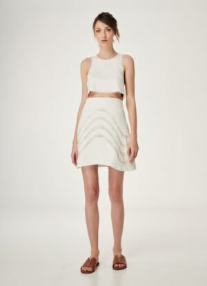 Mini Skirt In White