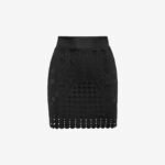 Mini Skirt in Black Scuba