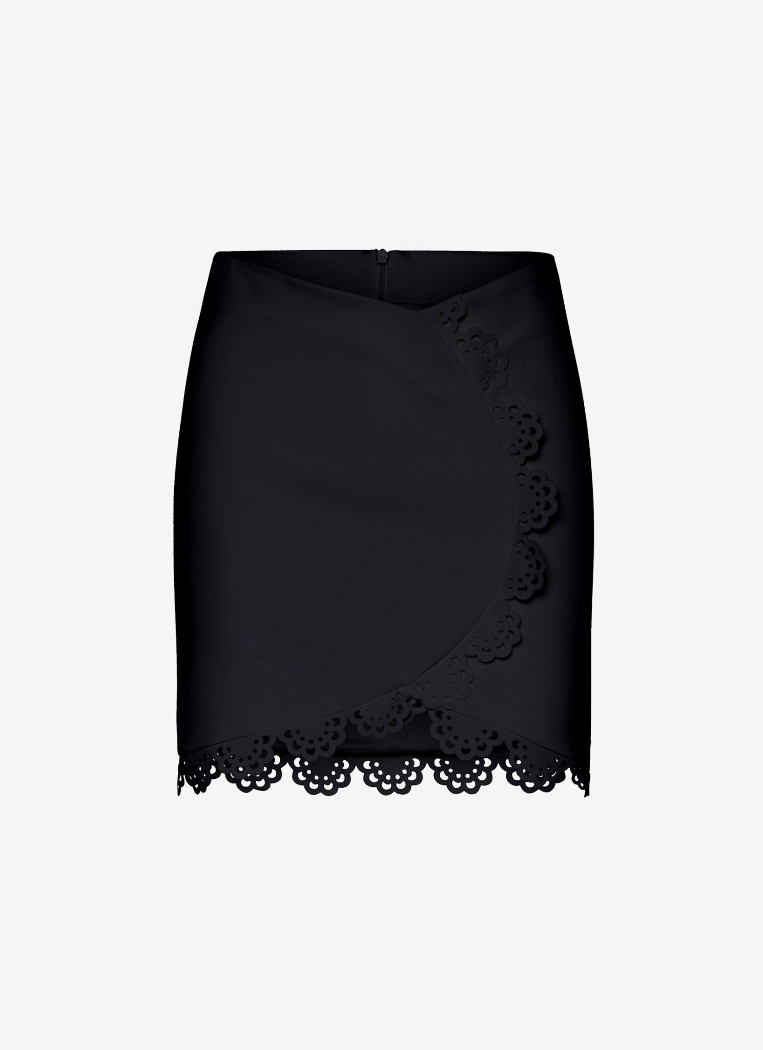 Mini Wrap Skirt in Black
