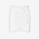 Mini Wrap Skirt in White