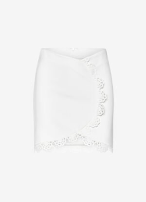 Mini Wrap Skirt in White
