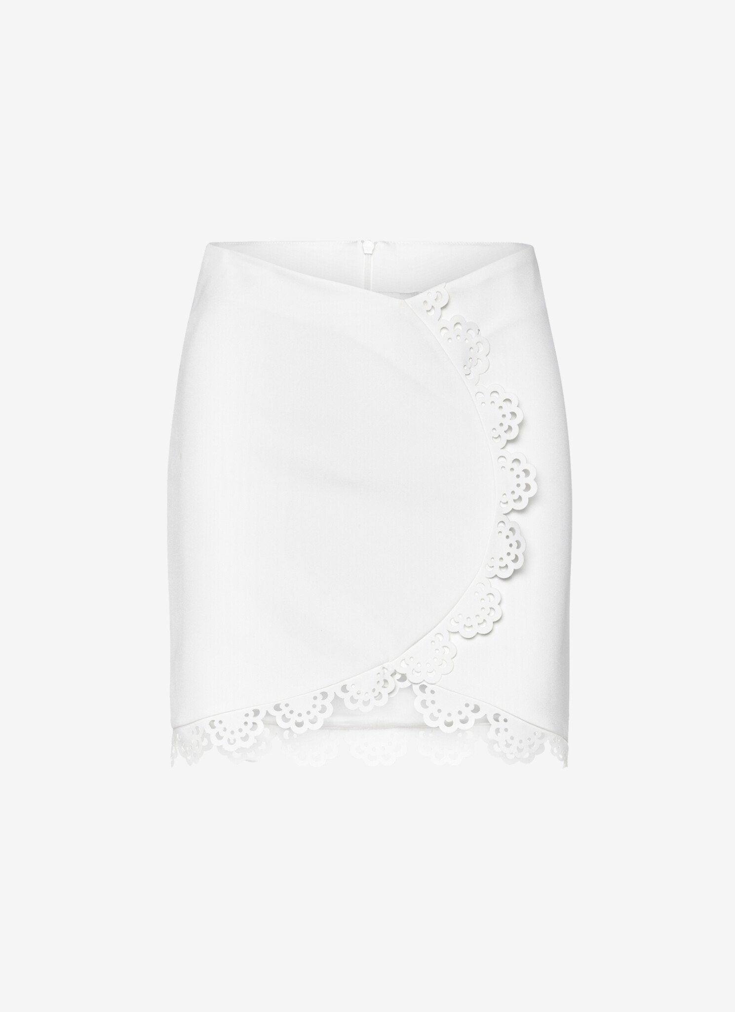 Mini Wrap Skirt in White