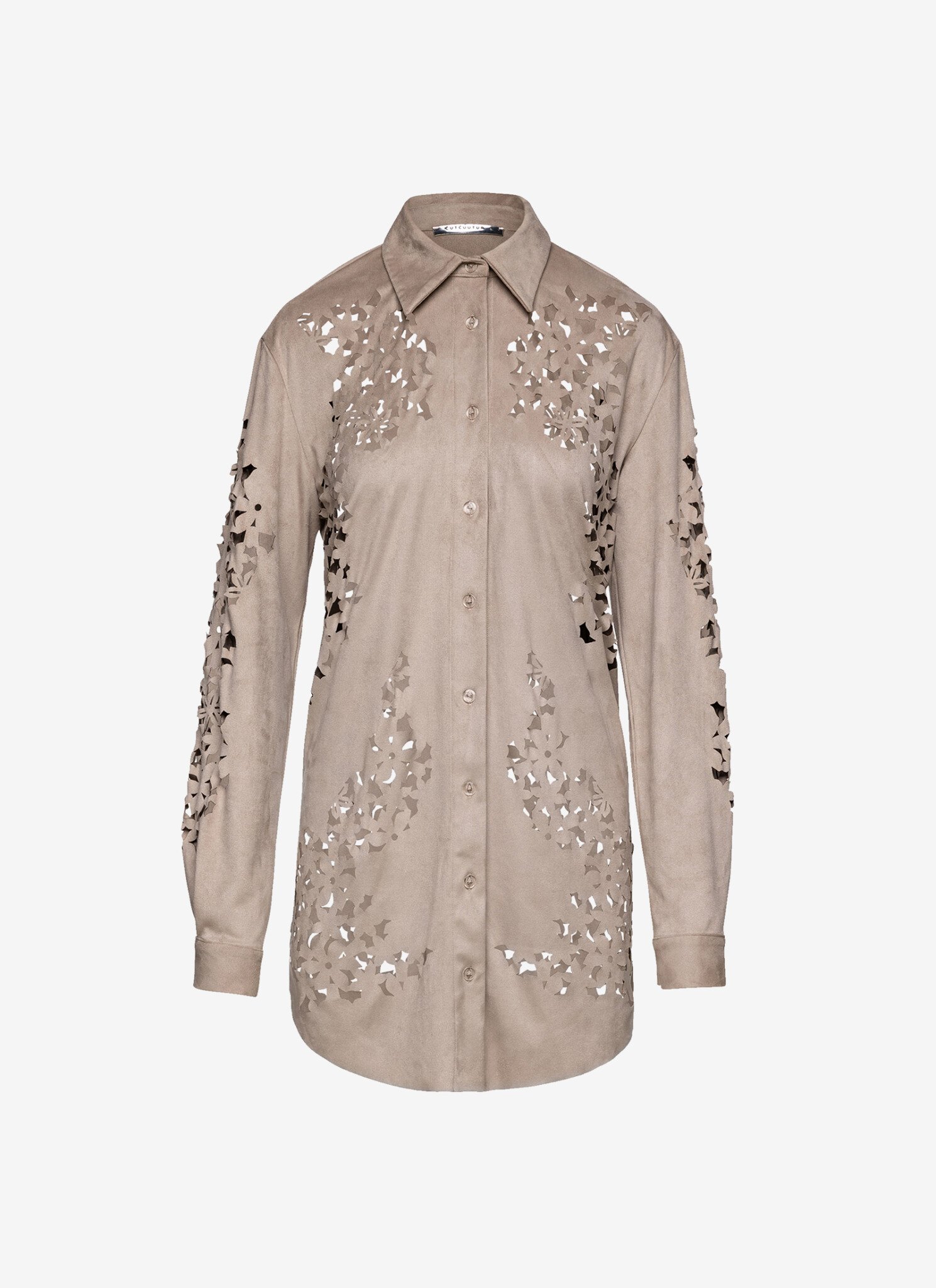 Overshirt In Taupe Suede