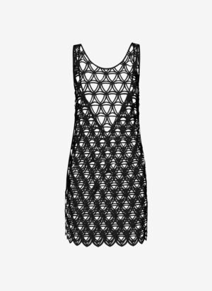 Oversized Tank Top-Dress in Black