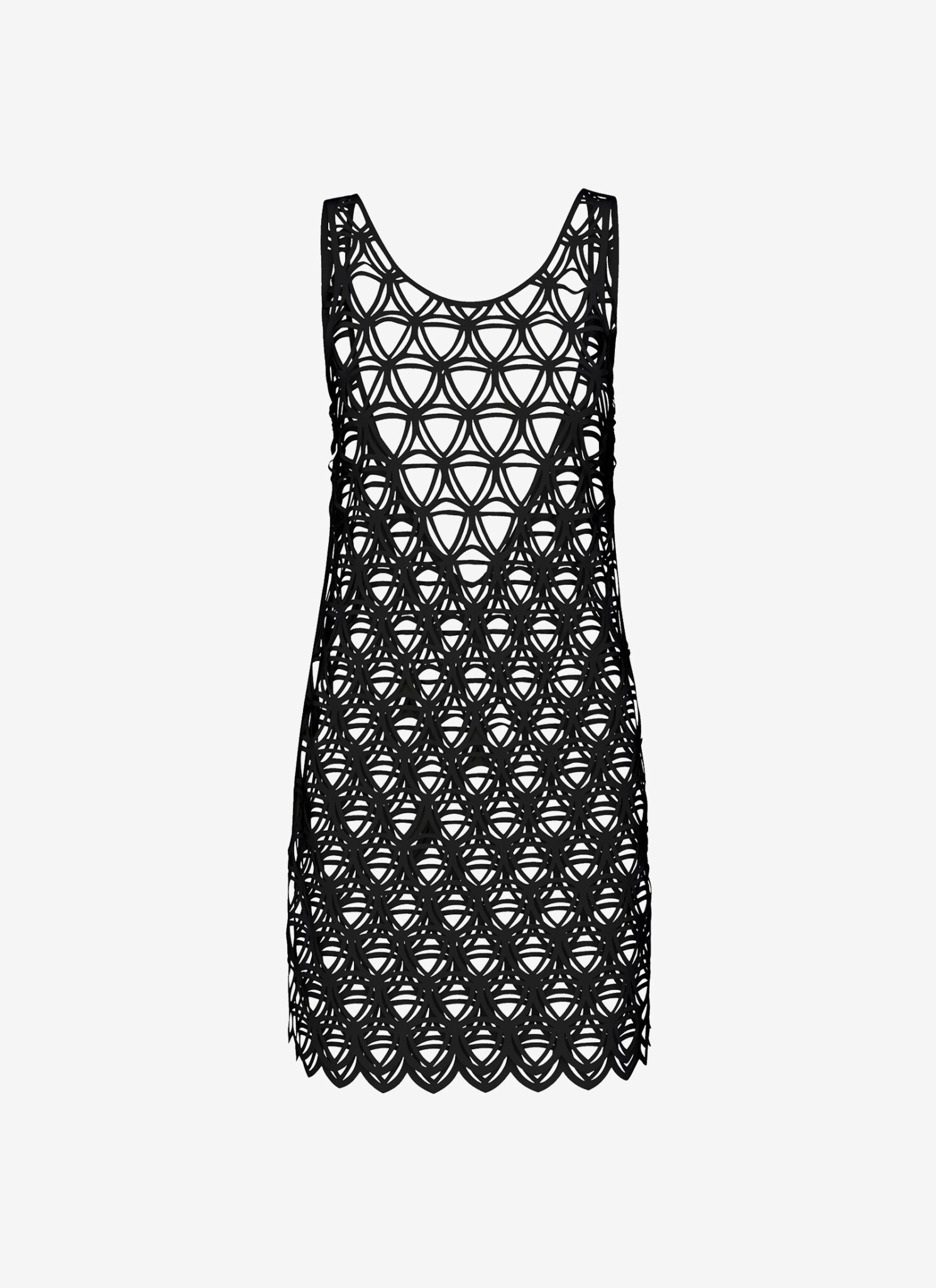 Oversized Tank Top-Dress in Black