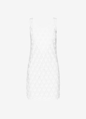 Oversized Tank Top-Dress in White