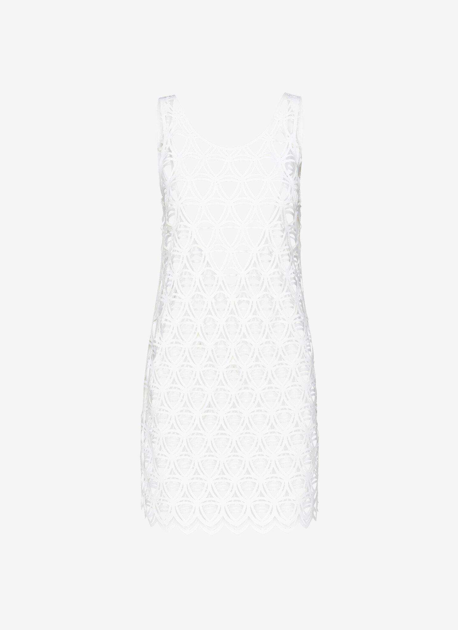 Oversized Tank Top-Dress in White